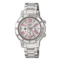 CASIO Waterproof SHEEN Sapphire Crystal Solar Powered Stainless Steel Strap Silver Analog SHN-7504D-7A