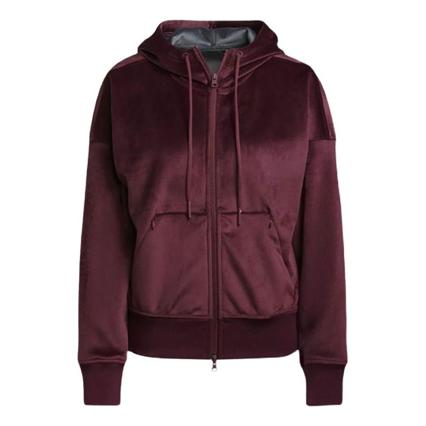 (WMNS) adidas Future Icons Hoodie Asia Sizing 'Burgundy' H31108