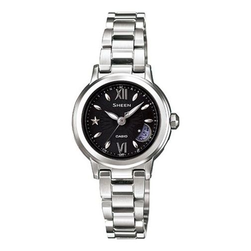 CASIO Waterproof SHEEN Stainless Steel Strap Black Analog SHW-1500D-1ADR