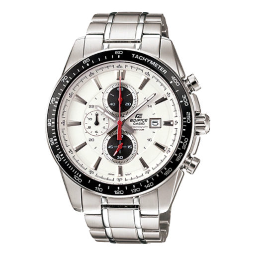 CASIO ENDIFICE Series Business Waterproofes Men's Stainless Steel Strap Mens White Analog EF-547D-7A1