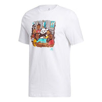 adidas Cartoon Printing Short Sleeve White GL4423