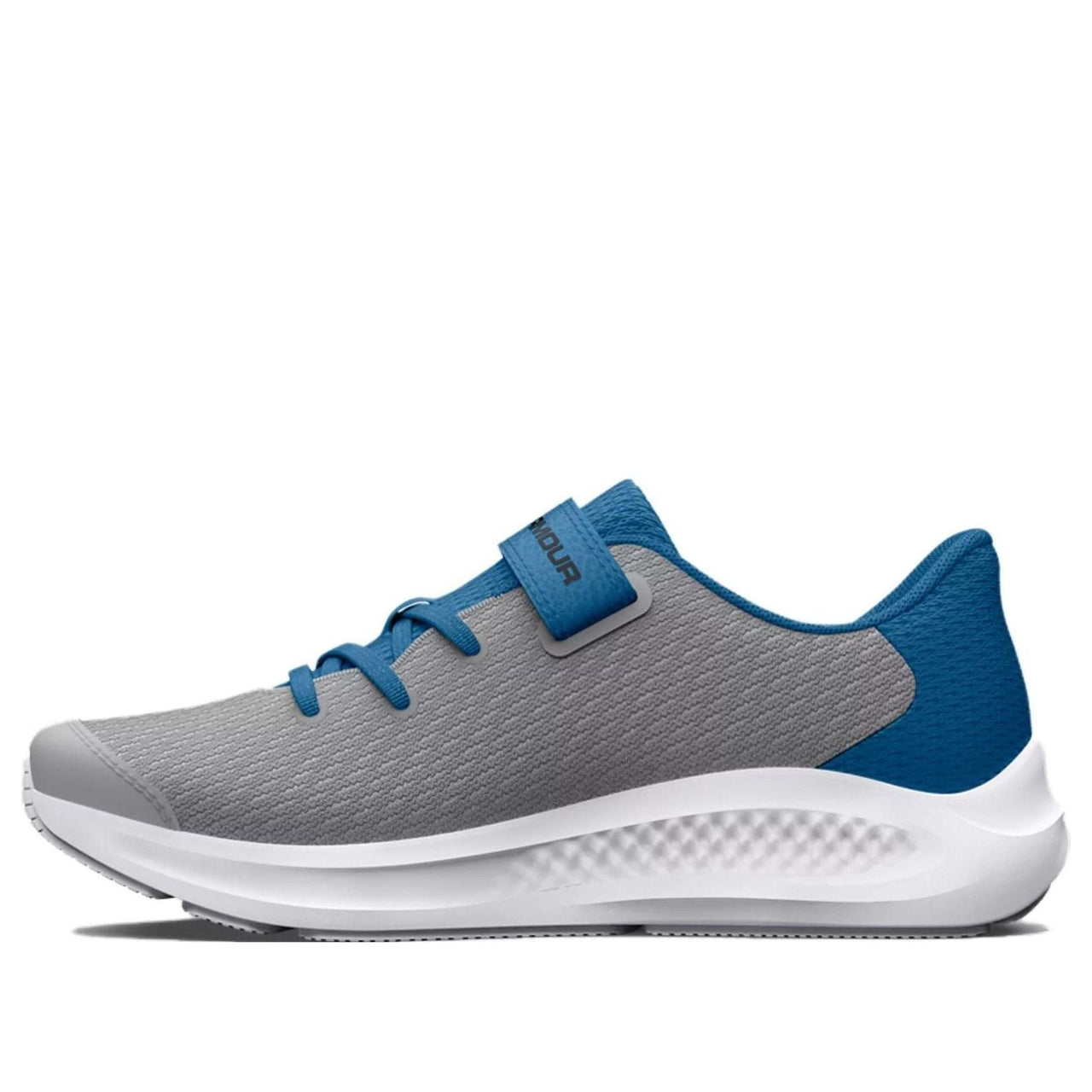 (PS) Under Armour Pursuit 3 AC 'Big Logo - Mod Grey Cosmic Blue' 3026696-101