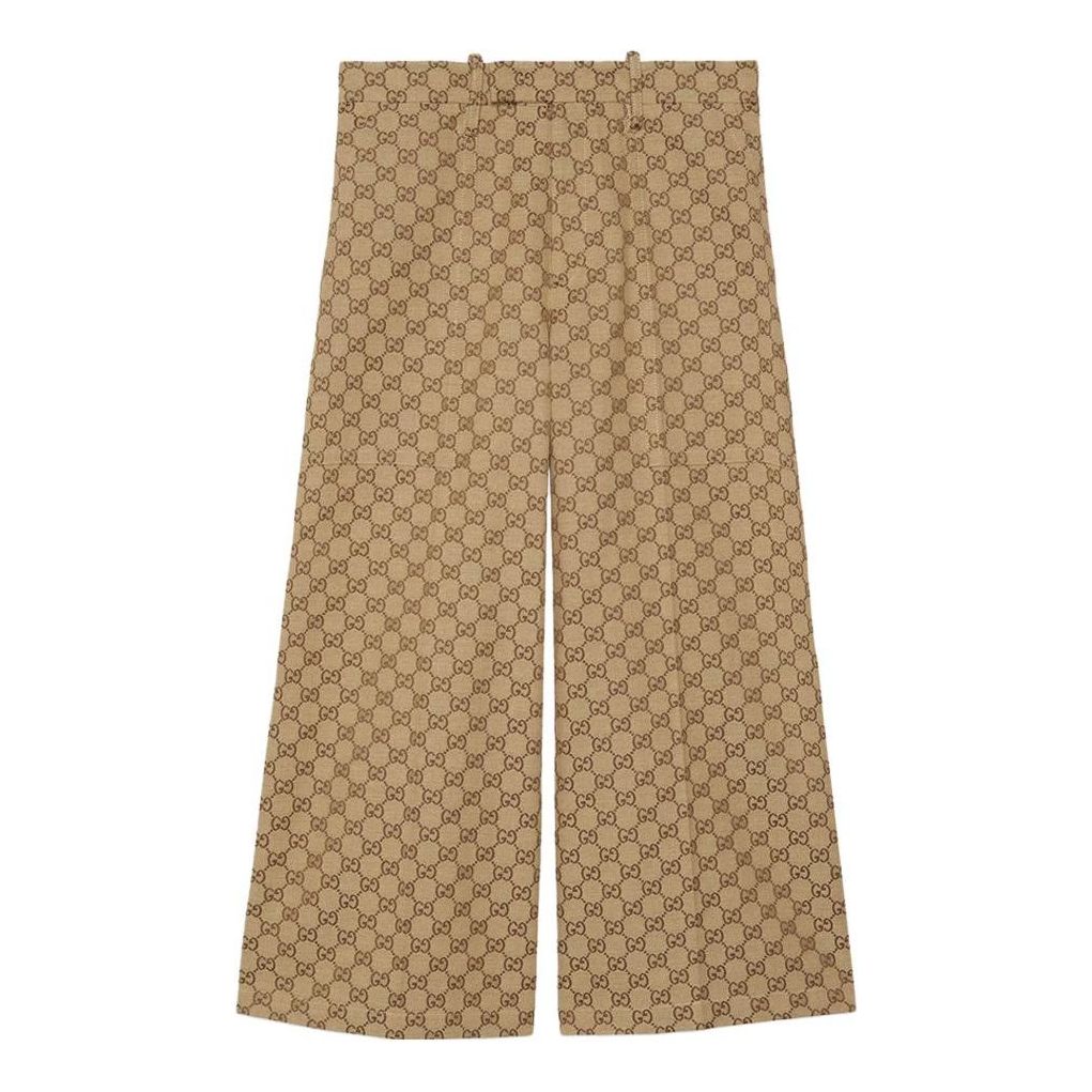 (WMNS) Gucci GG Canvas Trousers 'Camel Ebony' 774893-ZAF4S-2580