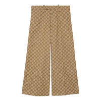 (WMNS) Gucci GG Canvas Trousers 'Camel Ebony' 774893-ZAF4S-2580