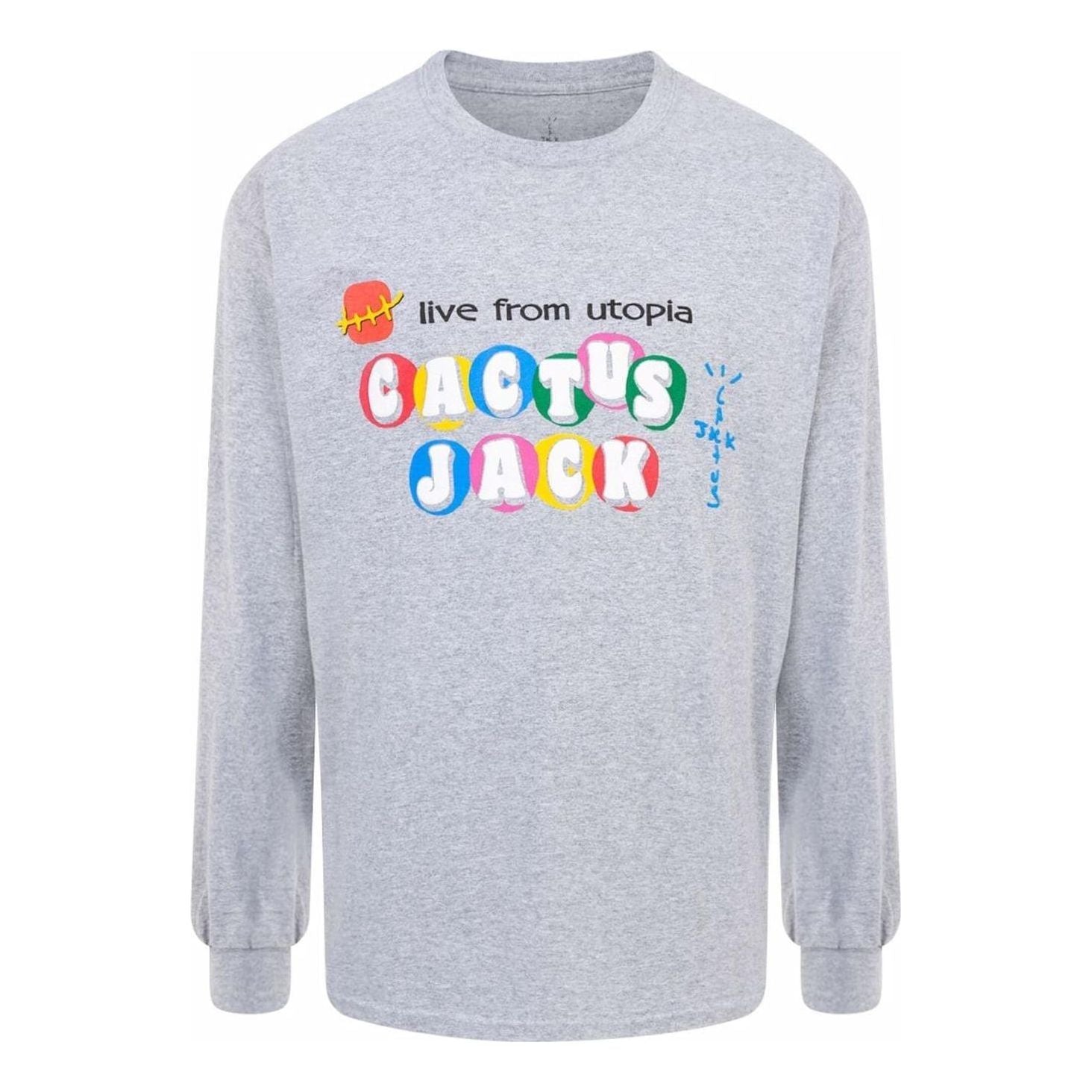 Travis Scott x McDonalds FW22 CJ Live From Utopia L/S T-shirt 'Grey' CJMD-LS131