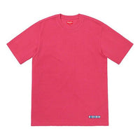 Supreme SS19 Waffle S/S Top Solid Color Short Sleeve Unisex Rose Red SUP-SS19-10463