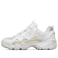 (WMNS) Skechers D lites 2.0 White/Brown/Silver 66666312-WNT