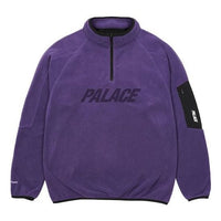 PALACE 1/4 Zip Half Zipper Alphabet Logo Round Neck Jacket Unisex Purple P20PTF002
