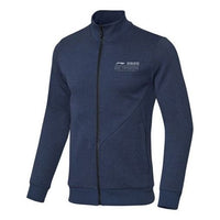 Li-Ning Training Series Logo Cardigan Sports Jacket Blue AWDQ039-5