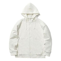 Li-Ning Living Series Alphabet Embroidered Solid Color Sports Hoodie Milky White AWDQD26-1