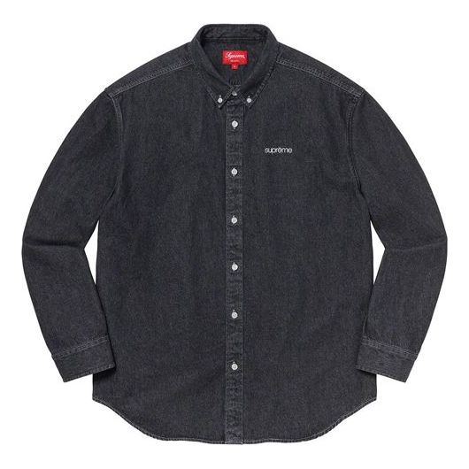 Supreme Classic Logo Denim Shirt 'Black White' SUP-FW20-271