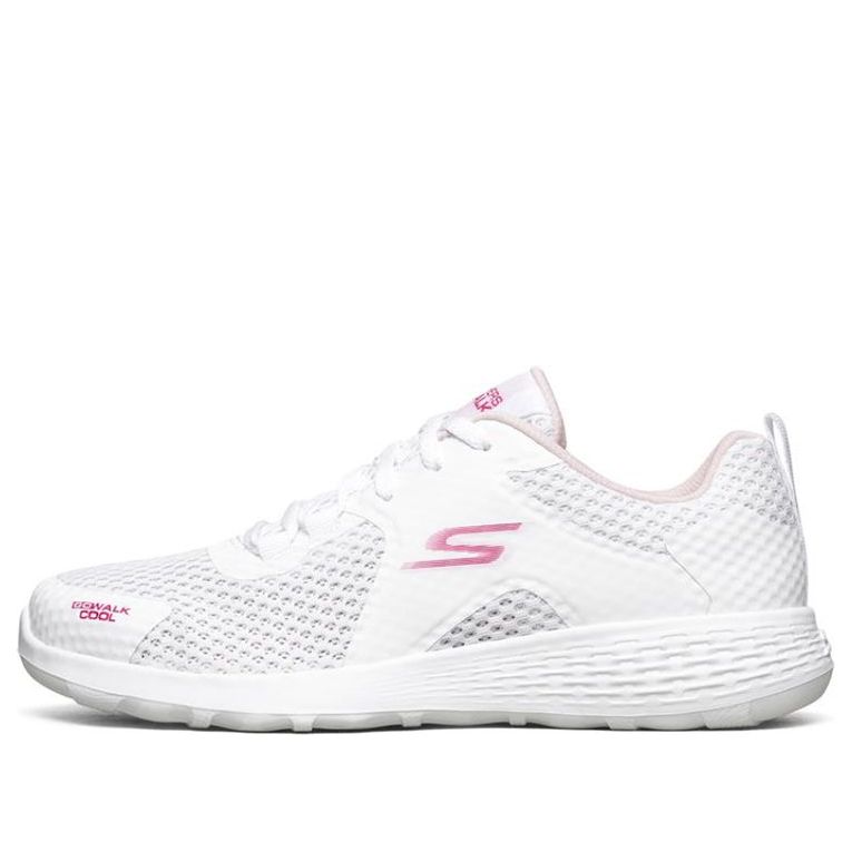 (WMNS) Skechers Go Walk Cool Running Shoes White/Pink 667081-WPK