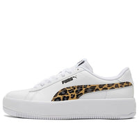 (WMNS) PUMA Lily Platform Sneakers White/Black 384894-02
