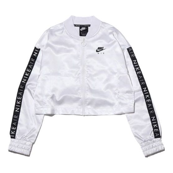 (WMNS) Nike Air Trk JKT Jacket Satin Jacket White BV4780-100