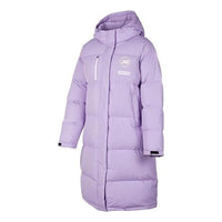 (WMNS) Skechers Letter Printed Long Down Jacket 'Purple' P423W124-010Y