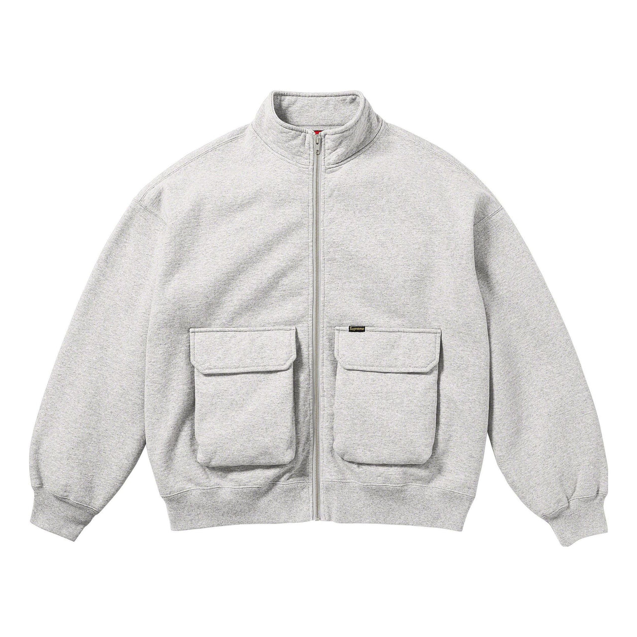 Supreme FW23 Week1 Cargo Pocket Zip Up Sweatshirt Jacket 'White' SUP-FW23-043