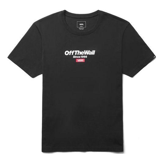 Vans logo Word Printing Short Sleeve Black VN0A48B4BLK