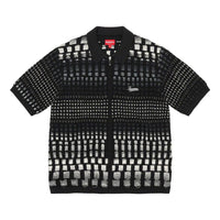 Supreme Gradient Grid Zip Up Polo 'Black White' SUP-SS23-216