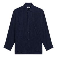 (WMNS) Balenciaga Long Sleeve Large Fit Shirt 'Blue' 658956TLM164100