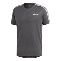 adidas D2m Tee 3s Casual Quick Dry Breathable Round Neck Sports Short Sleeve Gray DU1259