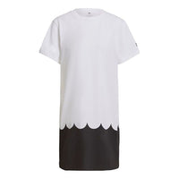 (WMNS) adidas Sportswear Marimekko Dress Asia Sizing 'White Black' GT8814