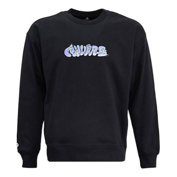 Converse Graffiti-Style Logo Sweater Asia Sizing 'Black' 10024008-A03