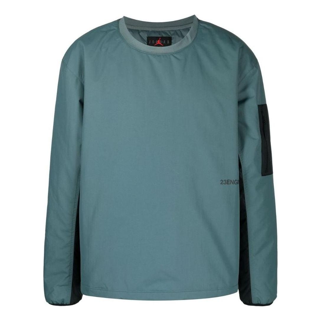Nike Splicing Design Sleeve Pocket Detail Pullover Round Neck Pullover Long Sleeves Hoodie Men's Navy Blue DC9656-387