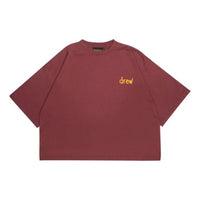 Drew House Scribble Boxy T-shirt 'Faded Maroon' DR-FW22-499