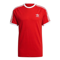 adidas originals 3-Stripes Tee Classic Sports Short Sleeve Red GN3502