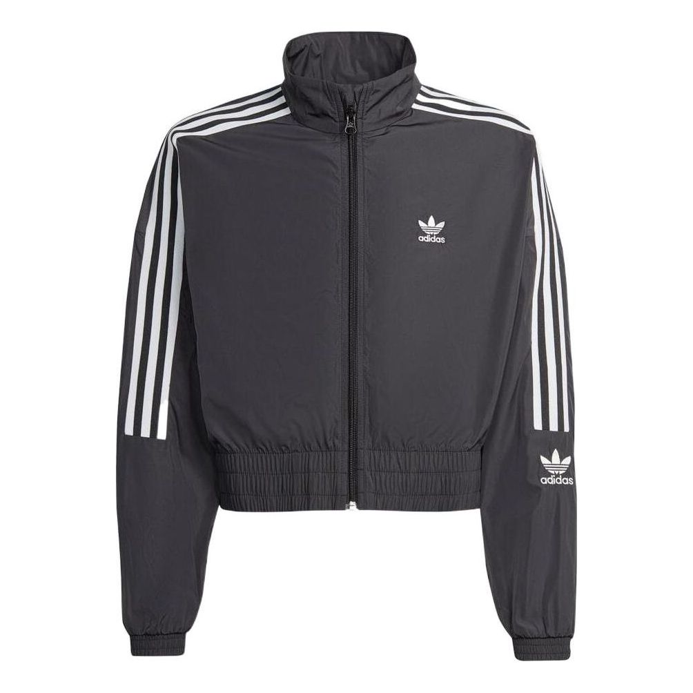 (GS) adidas Adicolor Crop Track Jacket 'Black' IC6270