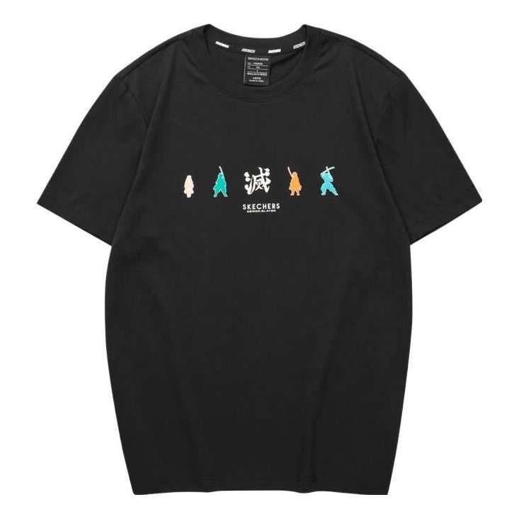 Skechers x Kimetsu No Yaiba Tee 'Black' L322U054-0018