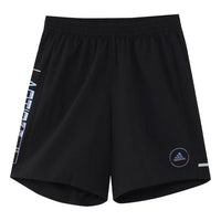 adidas Run It Club Reflective Alphabet Running Sports Shorts Black GN4153