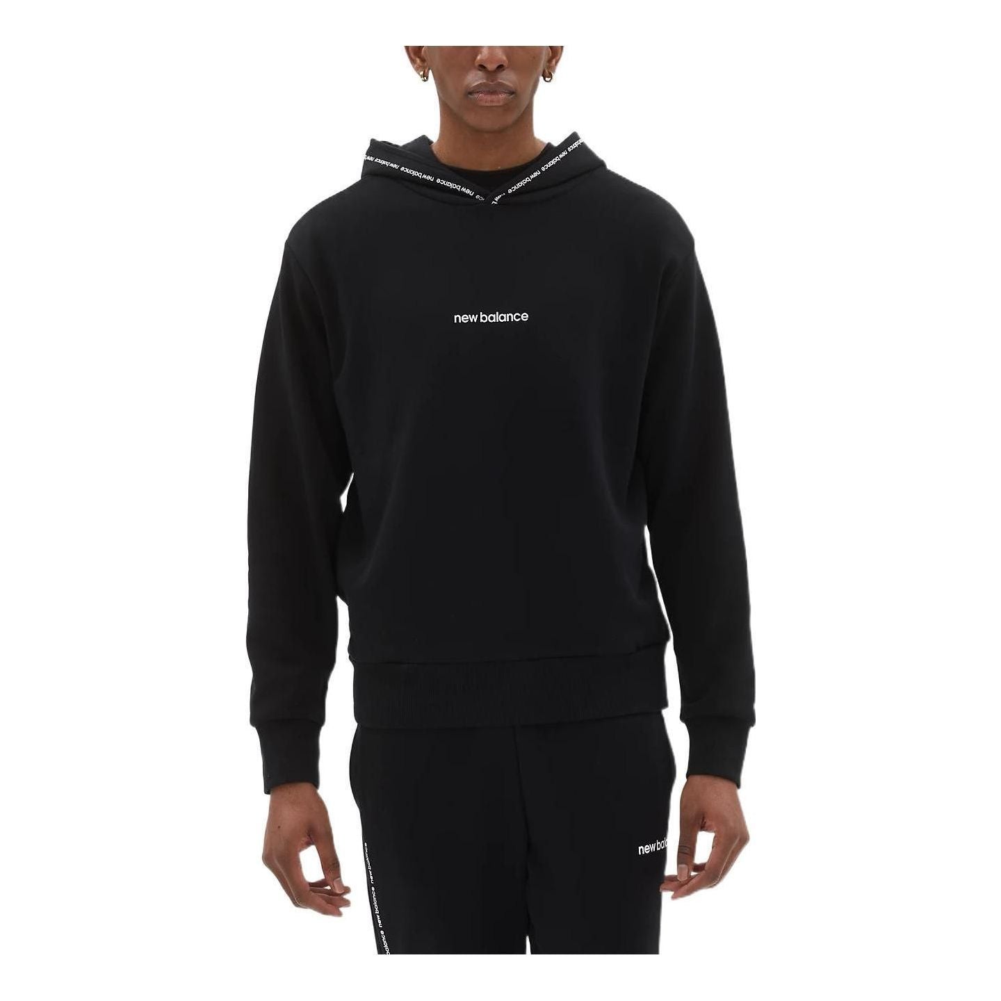 New Balance Essentials Fleece Hoodie Asia Sizing 'Black' MT23516-BK