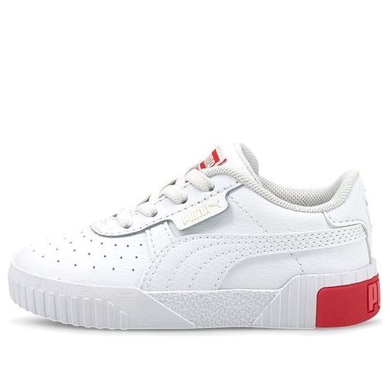 (TD) PUMA Cali Casual Board Shoes White/Red 368861-02