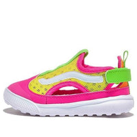 (TD) Vans Ultrarange Velcro Minimalistic Casual Yellow Pink Sandals VN0A4TZPWL8
