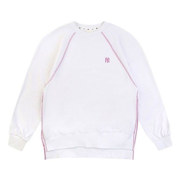 MLB Unisex NY Round-neck Sweatshirt White 31MTW3011-50W