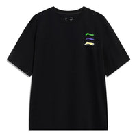 Li-Ning Triple Logo Loose Fit T-shirt 'Black' AHST787-4