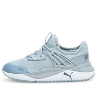 (GS) PUMA Pacer Future Knit Slip On 'Light Blue White' 381416-03