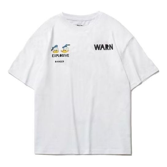 (WMNS) Li-Ning x Disney Crossover Sports Round Neck T-Shirt 'White' AHSR342-1