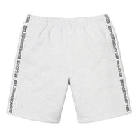 Supreme SS19 Topline Sweatshort Side Embroidered Logo Shorts Unisex Gray SUP-SS19-10332