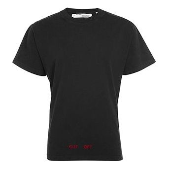 Off-White C O VIRGIL ABLOH FW CUT Alphabet Short Sleeve Black OW-SS18-056
