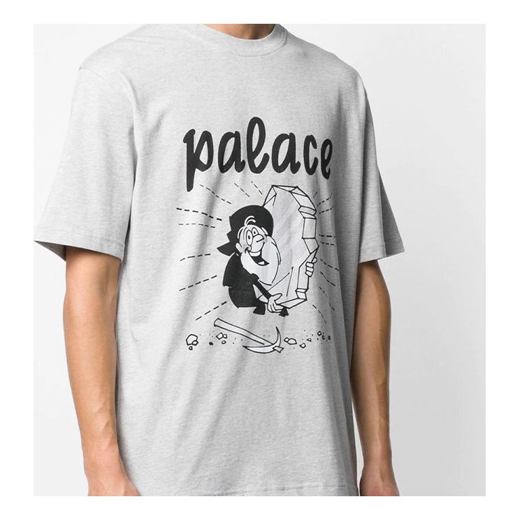 PALACE Nugget Printing Short Sleeve Unisex Gray P16TS022