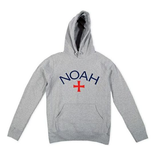 Men's NOAH Logo Hooded Fleece Lined Gray SS1FW18HGY