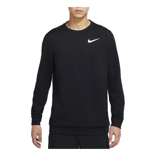 Nike Dri-FIT Knit Quick Dry Training Casual Sports Round Neck Black DJ4143-010