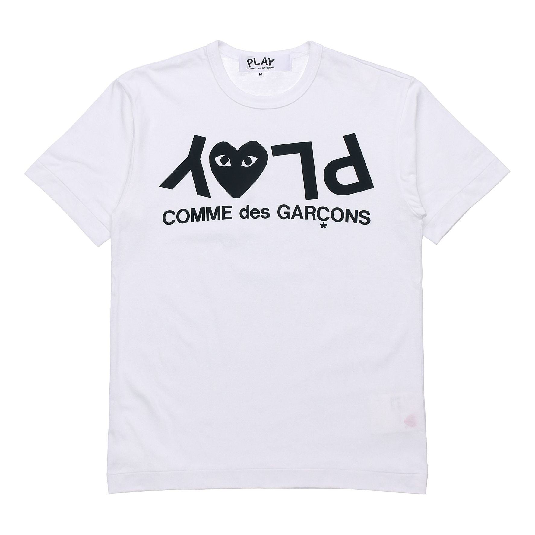 COMME des GARCONS PLAY Inverted Text T-Shirt 'White' AZ-T068-051-1