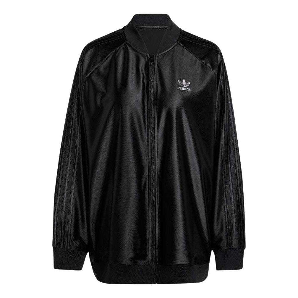 (WMNS) adidas Premium Originals Oversized SST Track Jacket Asia Sizing 'Black' IT9724