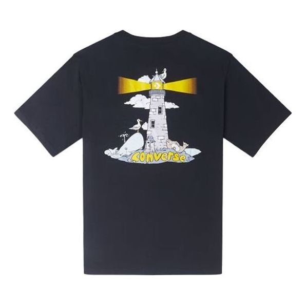 Converse Lighthouse T-shirt Asia Sizing 'Black' 10024760-A01