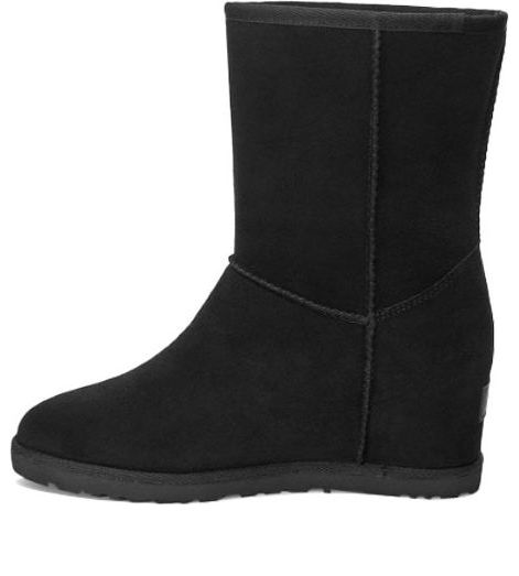 (WMNS) UGG Classic Femme Short Suede Black 1104611-BLK