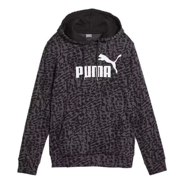 (WMNS) PUMA Ess+ Animal Hoodie 'Black' 675963-01