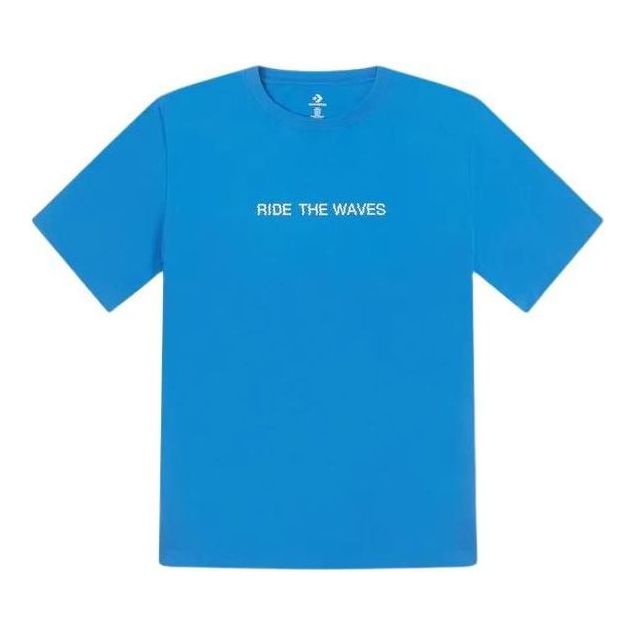 Converse Summer Verbiage T-Shirt Asia Sizing 'Blue' 10027218-A02